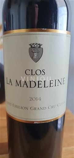 Bordeaux Saint-Émilion Grand Cru Clos La Madeleine 2014