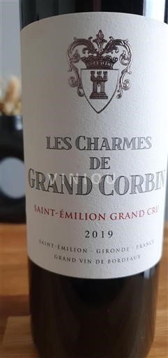 Vin Rouge sec Les Charmes de Grand Corbin 2019 France Bordeaux Saint-Émilion Grand Cru AOC Grand Cru