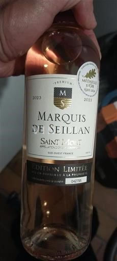 Vin Rosé sec Édition Limitée Marquis de Seillan 2023 France Sud-Ouest Saint-Mont
