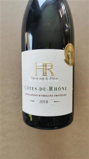 Rhônedalen Côtes du Rhône Hommage du Rhône 2018