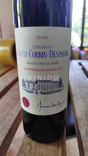 Bordeaux Saint-Émilion Grand Cru Grand Cru Classé Château Grand Corbin-Despagne 2020