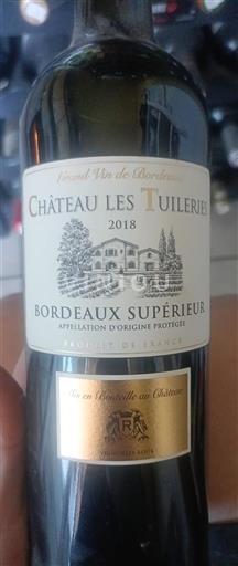 Bordeaux Bordeaux Supérieur Château Les Tuileries 2018
