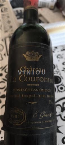 Bordeaux Montagne-Saint-Émilion Château La Couronne 1981