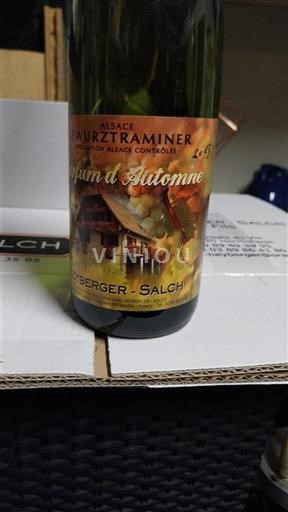 Alsace Ikke specificeret Grand Cru Heyberger-Salch Parfum d'Automne 2015
