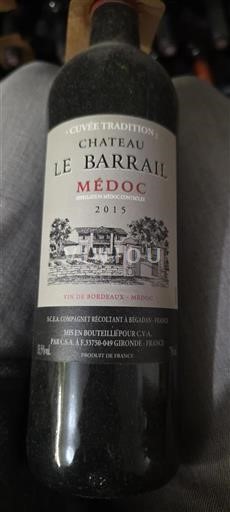 Bordeaux Médoc Château Le Barrail Tradition 2015