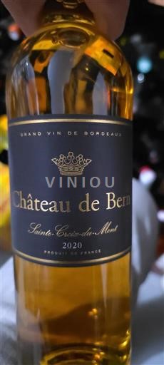 Bordeaux Sainte-Croix-Du-Mont Château Bern 2020