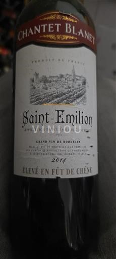 Bordeaux Saint-Émilion Chantet Blanet 2014
