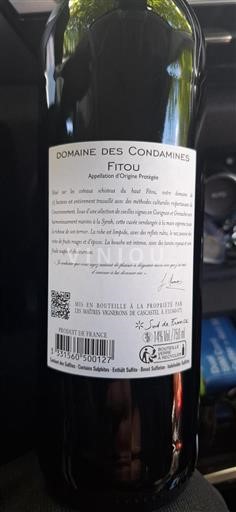 Languedoc Fitou Domaine Des Condamines 2022