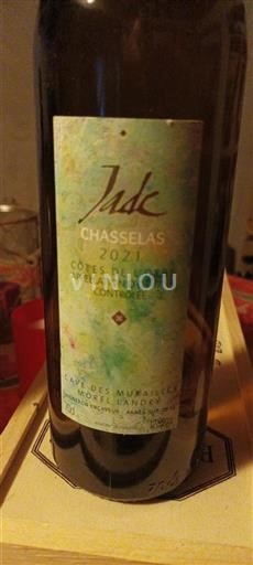 Vin Blanc sec Jade Cave des Murailles 2021 Suisse Vaud Côtes de l'Orbe AOC