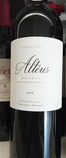 Vin Rouge sec Alteus 2019 France Sud-Ouest Madiran