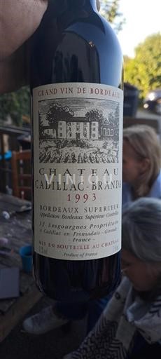 Bordeaux Bordeaux Supérieur Château Cadillac-Branda 1993