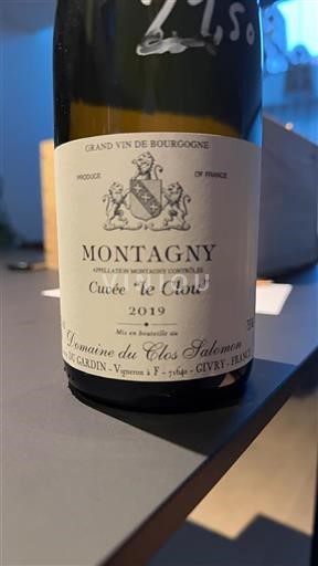 Bourgondië Montagny Domaine Clos Salomon le Clou 2019