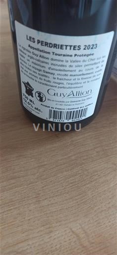 Loirevallei Touraine Guy Allion Les Perdriettes 2023