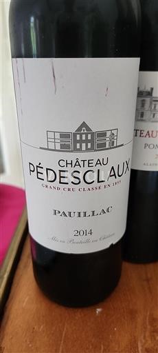 Bordeaux Pauillac Grand Cru Pédesclaux 2014