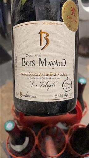Vallée de la Loire Saint-Nicolas-De-Bourgueil Domaine Bois Mayaud La Volupté 2014