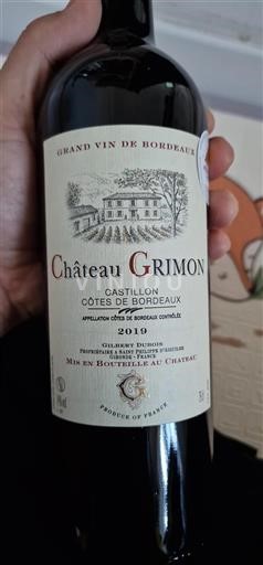 Bordeaux Castillon-côtes-de-bordeaux Château Grimon 2019
