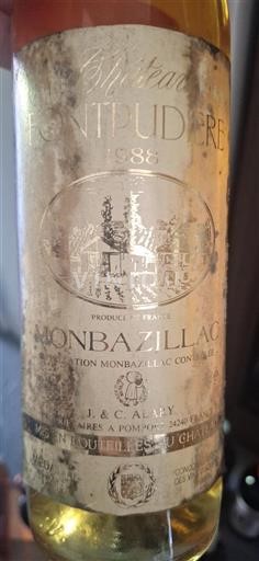 Sudoeste Monbazillac Château Fontpudière 1988