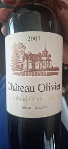Bordeaux Pessac-Léognan Grand Cru Château Olivier 2007
