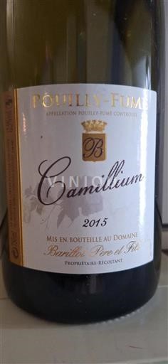 Valle del Loira Pouilly-fumé Barillot Père et Fils Camillium 2015