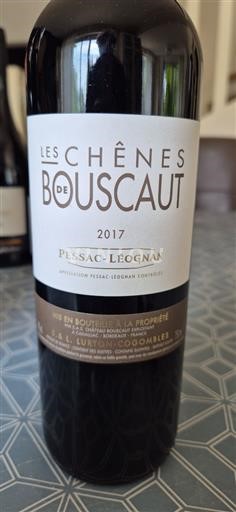 Bordeaux Pessac-Léognan Château Bouscaut Les Chênes de Bouscaut 2017