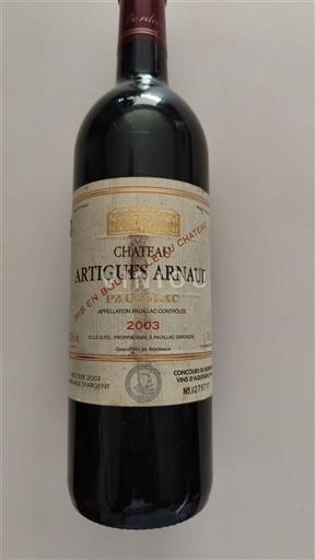 Burdeos Pauillac Château Artigues Arnaud 2003