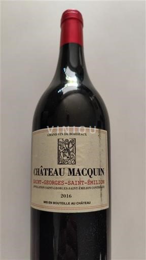 Bordeaux Saint-Georges-Saint-Émilion Château Macquin 2016