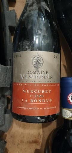 Bourgogne Mercurey Premier Cru Domaine Suremain La Bondue 2018