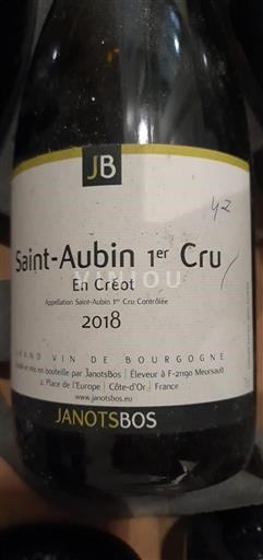 Borgogna Saint-Aubin Premier Cru JanotsBos En Créot 2018
