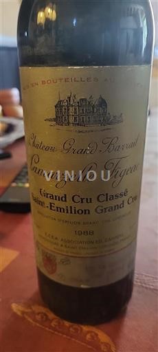 Bordeaux Saint-Émilion Grand Cru Grand Cru Château Grand Barrail Lamarzelle Figeac 1988