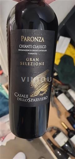 Tuscany Chianti Classico Gran Selezione Casale dello Sparviero Paronza 2019
