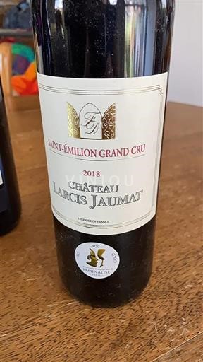 Bordeaux Saint-Émilion Grand Cru Larcis Jaumat 2018