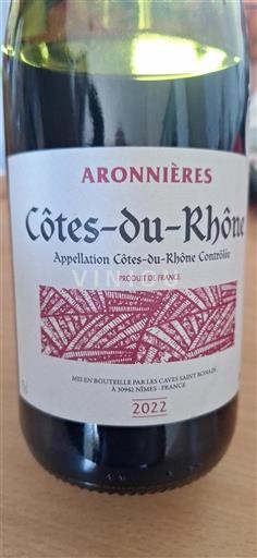 Rhône-dalen Côtes-du-Rhône Aronnières 2022