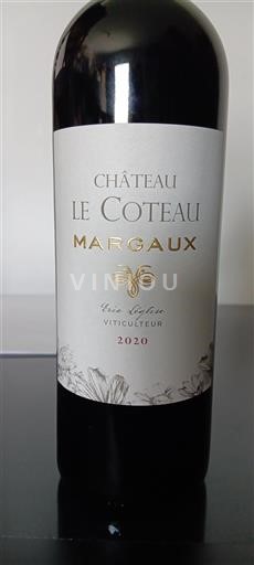Bordeaux Margaux Grand Cru Château Le Coteau 2020
