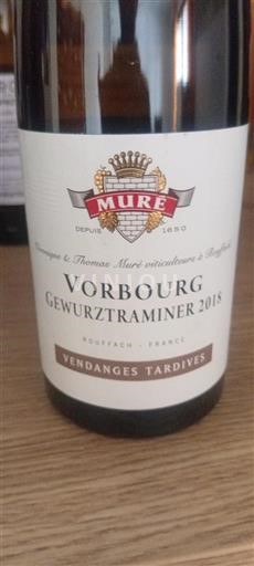 Alsace Ikke specificeret Vendanges Tardives Muré Vorbourg 2018