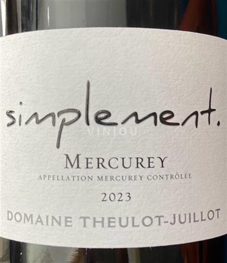 Bourgondië Mercurey Domaine Theulot-Juillot Simplement 2023