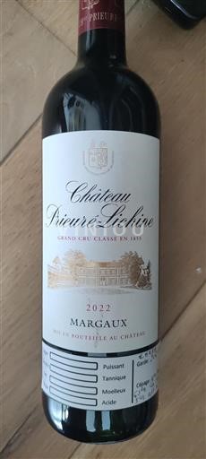 Bordeaux Margaux Grand Cru Château Prieuré-Lichine 2022