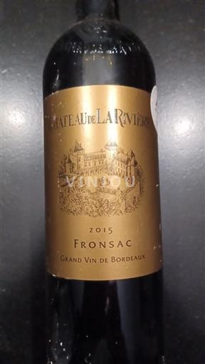 Bordeaux Fronsac Château La Rivière 2015