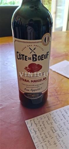 Vin Rouge sec Côte de Boeuf 2020 France Vallée du Rhône Côtes-du-rhône