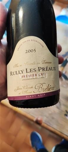 Bourgogne Ikke specificeret Premier Cru Jean-Claude et Anna Brelière Les Préaux 2005