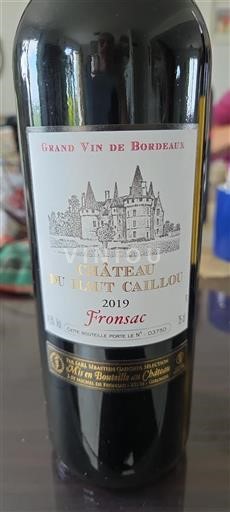 Bordeaux Fronsac Château Haut Caillou 2019