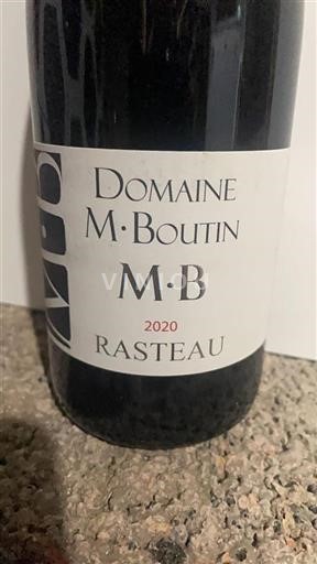 Rhône-dalen Rasteau Domaine M. Boutin M.B 2020