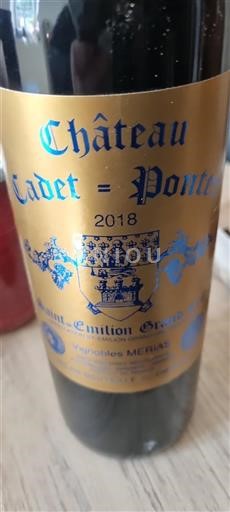 Bordeaux Saint-Émilion Grand Cru Grand Cru Château Cadet-Pontet 2018