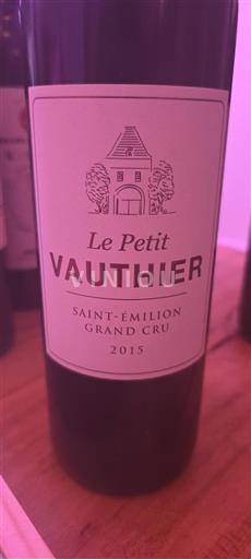 Bordeaux Saint-Émilion Grand Cru Grand Cru Vauthier Le Petit 2015