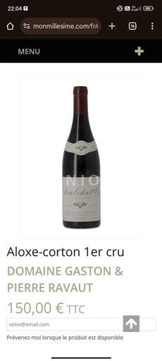 Burgundy Aloxe-Corton Premier Cru Domaine Gaston & Pierre Ravaut 1999