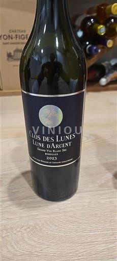 Vin Blanc sec Lune d'Argent Clos des Lunes 2023 France Bordeaux AOC