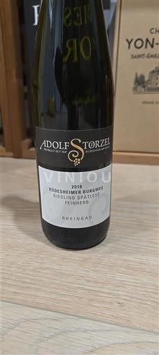Rheingau Adolf Störzel Rüdesheimer Burgweg Riesling Spätlese Feinherb 2018