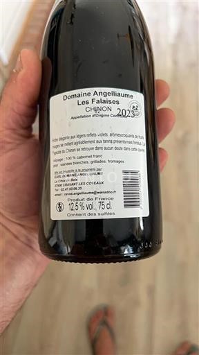Valle del Loira Chinon Domaine Angelliaume Les Falaises 2023
