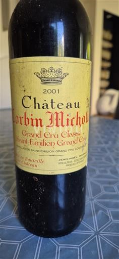 Bordeaux Saint-Émilion Grand Cru Grand Cru Classé Château Corbin Michotte 2001