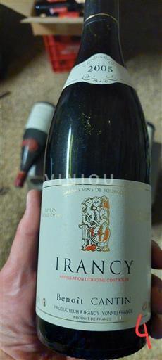 Bourgogne Irancy Benoît Cantin 2005