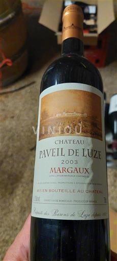 Bordeaux Margaux Château Paveil de Luze 2003